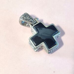 Reversible Onyx Cross Pendant